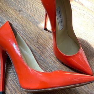 Jimmy Choo Orange patent leather